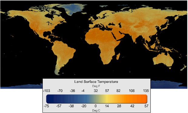 Land surface temperatures are stable and man-friendly