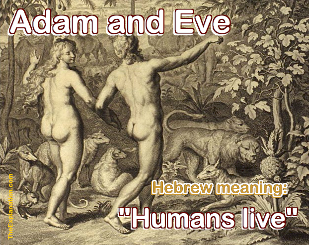 Adam and Eve. In Hebrew, an Amazing Tale of Humans and Life