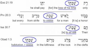 From reading these four verses in English… in any and all translations… you’d never guess or know in 1000 years that these 4 phrases come from ONE ORIGINAL Hebrew word ‘Shevet’. And you’d be hard-pressed to find the relationship between these phrases if any.
