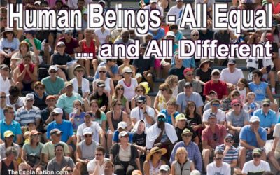 Human beings, worldwide we're all one race, all equal. Yet there are different genders and individually we're all different.