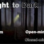 Light to dark. Adam and Eve's open minds to God switched to closed minds.