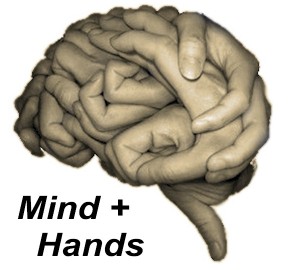 Minds and Hands. The two key characteristics of Mankind related to New Year wishes: Peace and Prosperity
