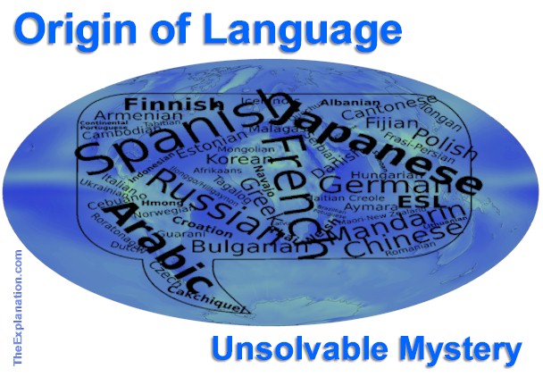 The origin of language has so far proved to be an unsolvable problem by philologists.