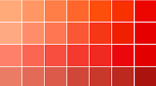 Multiple meanings represented by the many shades of ONE color. But, they're ALL red.